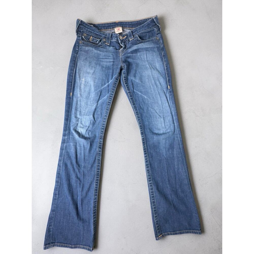 True Religion Disco Billy Jeans Womens 29 Blue Bootcut Flare Denim USA